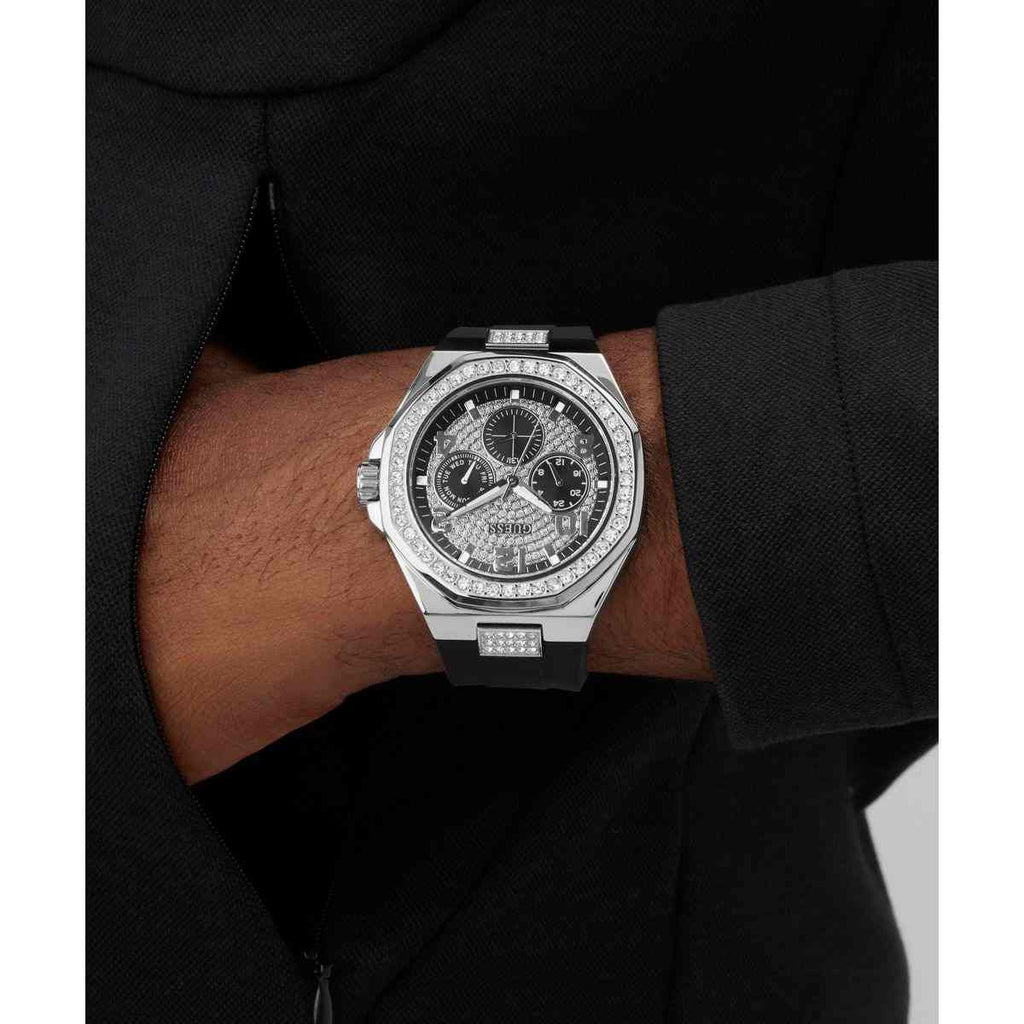 Guess Empire Black Dial Black Silicone Strap Men's Watch GW1002G1 - view 4