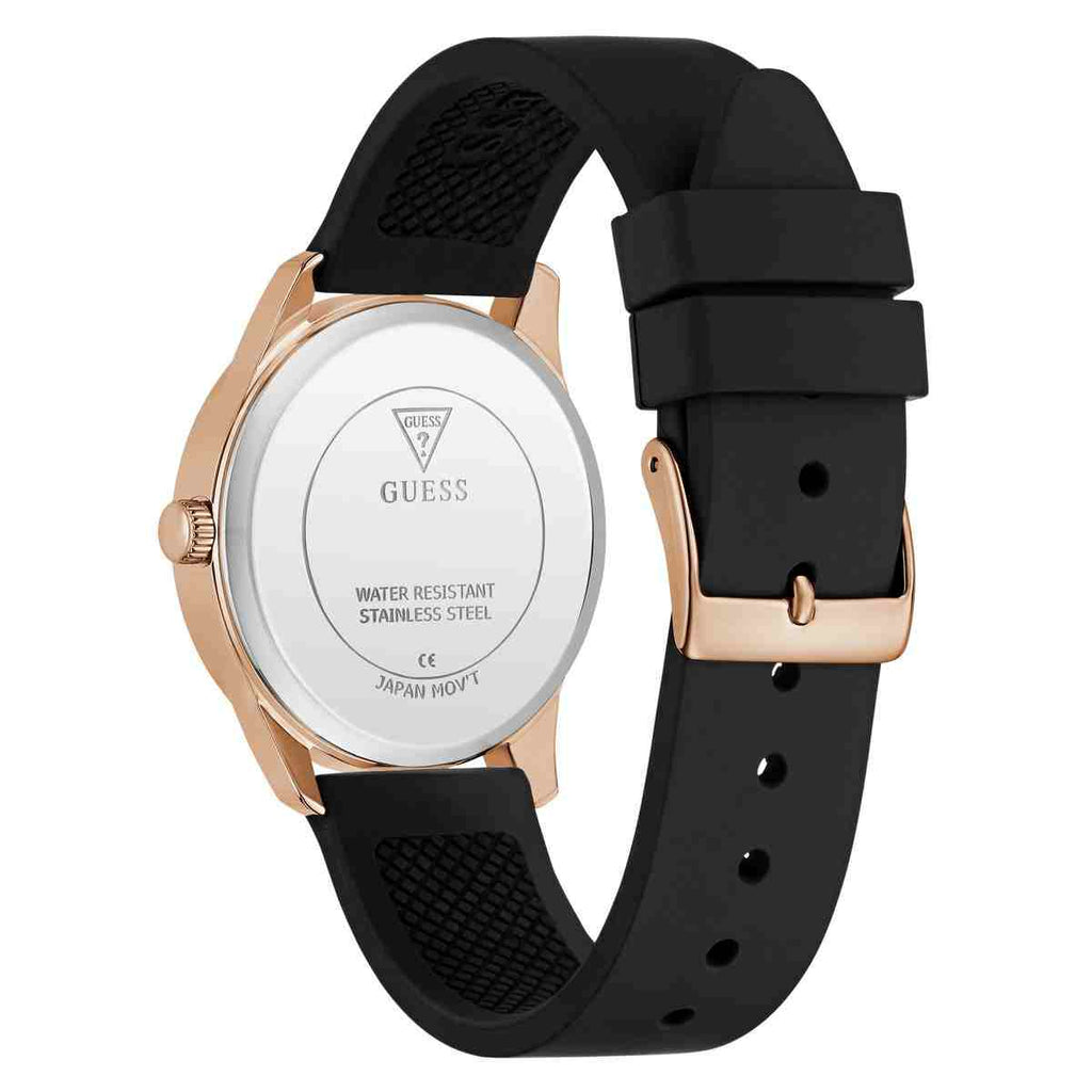 Guess Roxy Black Dial Black Silicone Strap Women's Watch GW0942L3 - view 3