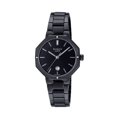 Casio Sheen Black Dial Black Stainless Steel Strap Women's Watch SHE-4543BD-1A - view 1