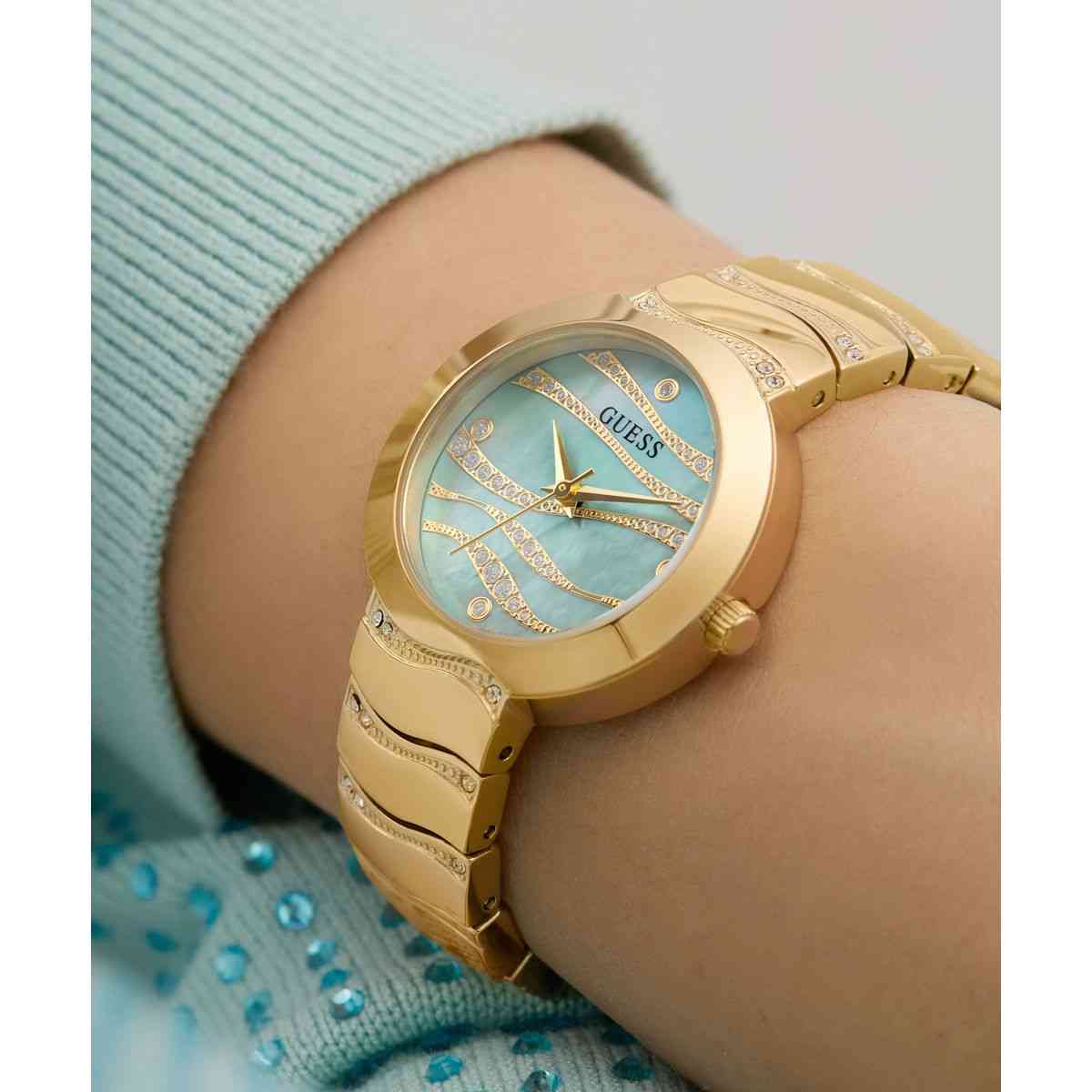 Guess Laguna Green Dial Gold-Tone Stainless Steel Strap Women's Watch GW0871L2 - view 6