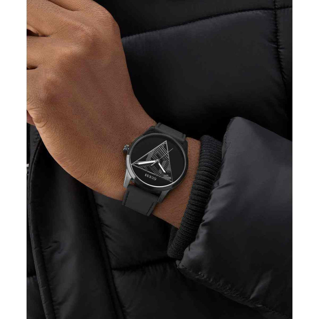 Guess Black Dial Black Silicone Strap Men's Watch GW0957G3 - view 6