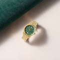 Sonata Poze Green Dial Gold-Tone Metal Strap Men's Watch SP70096YM01W - view 1