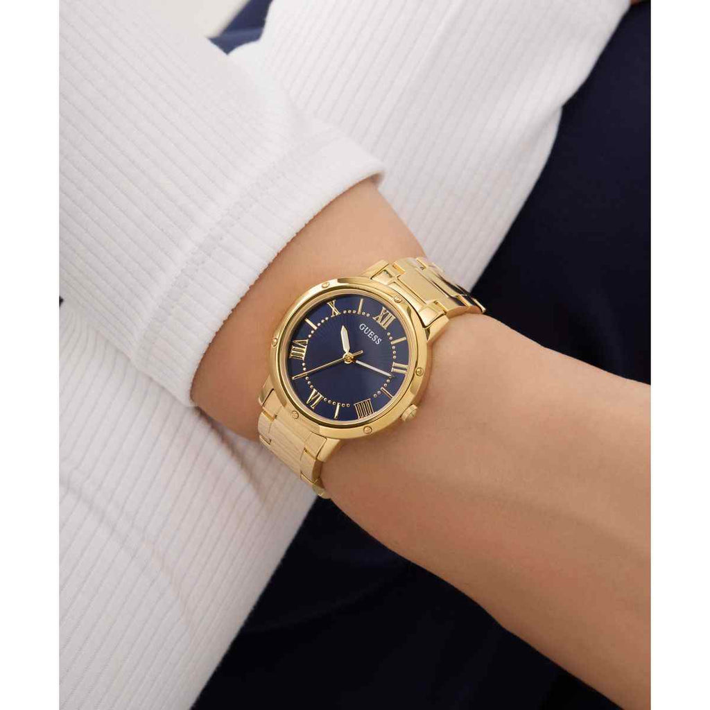 Guess Dawn Blue Dial Gold-Tone Stainless Steel Strap Women's Watch GW0404L4 - view 6