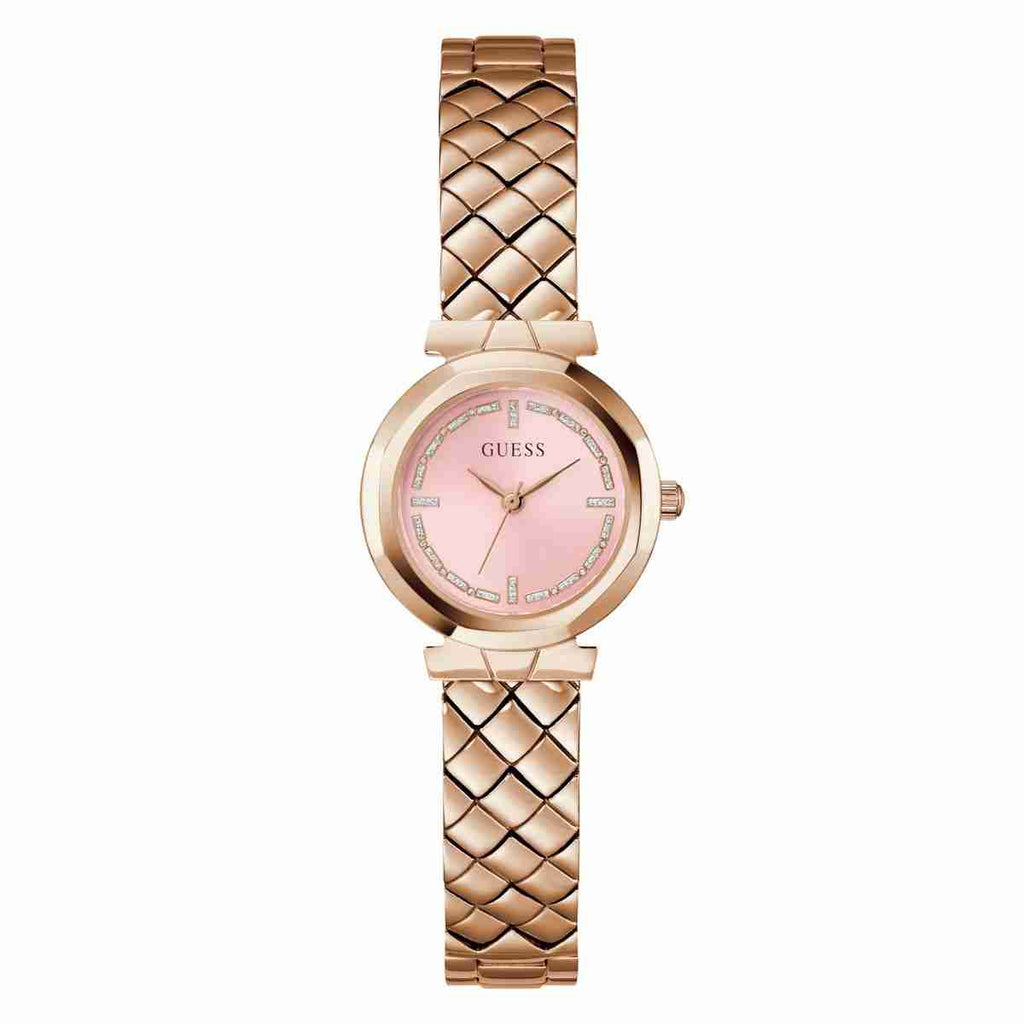Guess Mini Rumour Pink Dial Rose Gold-Tone Stainless Steel Strap Women's Watch GW0839L3 - view 1