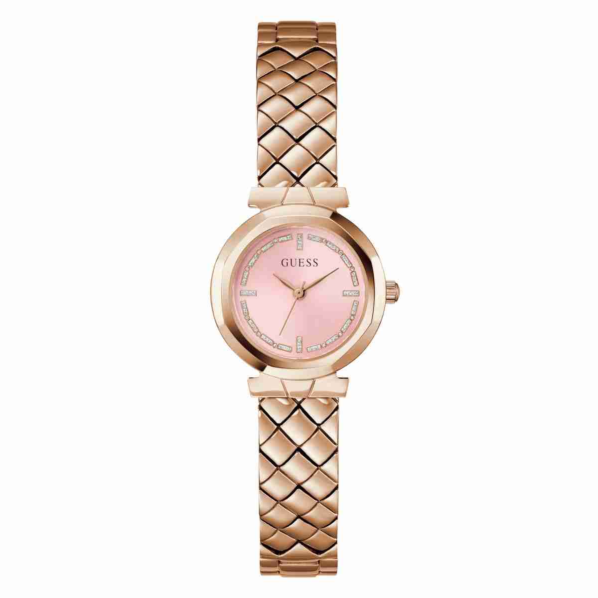 Guess Mini Rumour Pink Dial Rose Gold-Tone Stainless Steel Strap Women's Watch GW0839L3 - view 1