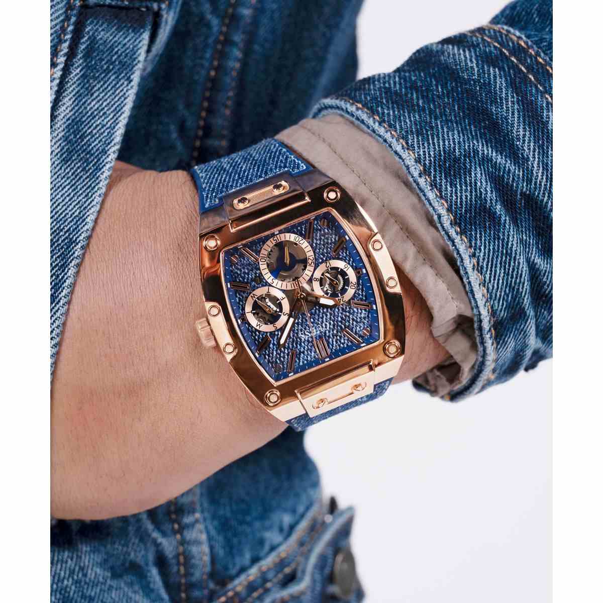 Guess Phoenix Blue Denim Dial Rose Gold-Tone Men's Watch GW0786G2 - view 6