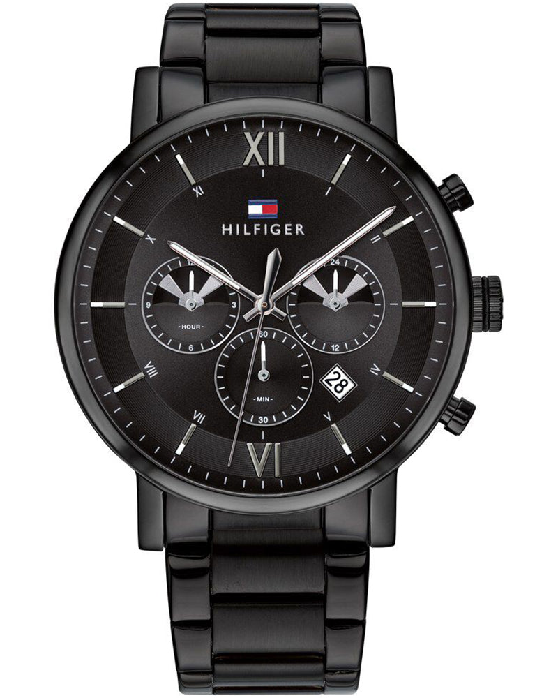 Tommy Hilfiger Evan Black Dial Black Stainless Steel Strap Men's Watch TH1710410 - view 1
