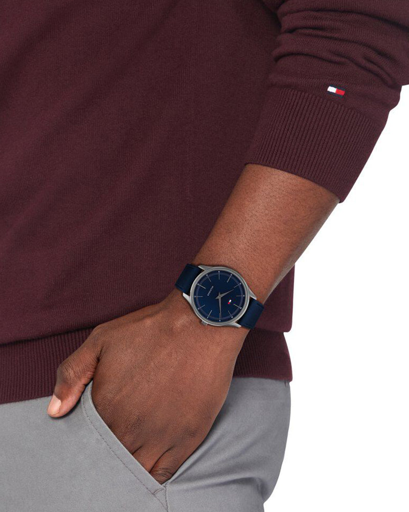 Tommy Hilfiger Emperor Blue Dial Blue Leather Strap Men's Watch TH1710467 - view 4