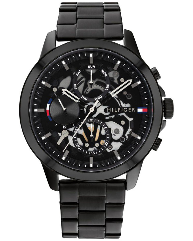 Tommy Hilfiger Henry Black Dial Black Stainless Steel Strap Men's Watch TH1710478W - view 1