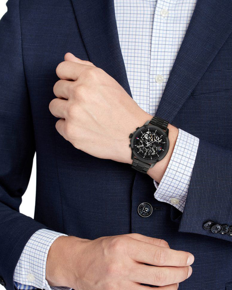Tommy Hilfiger Henry Black Dial Black Stainless Steel Strap Men's Watch TH1710478W - view 4