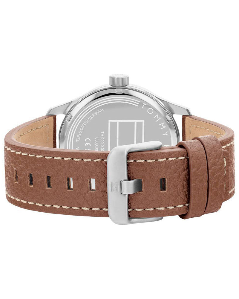 Tommy Hilfiger Forrest Blue Dial Brown Leather Strap Men's Watch TH1710559 - view 3