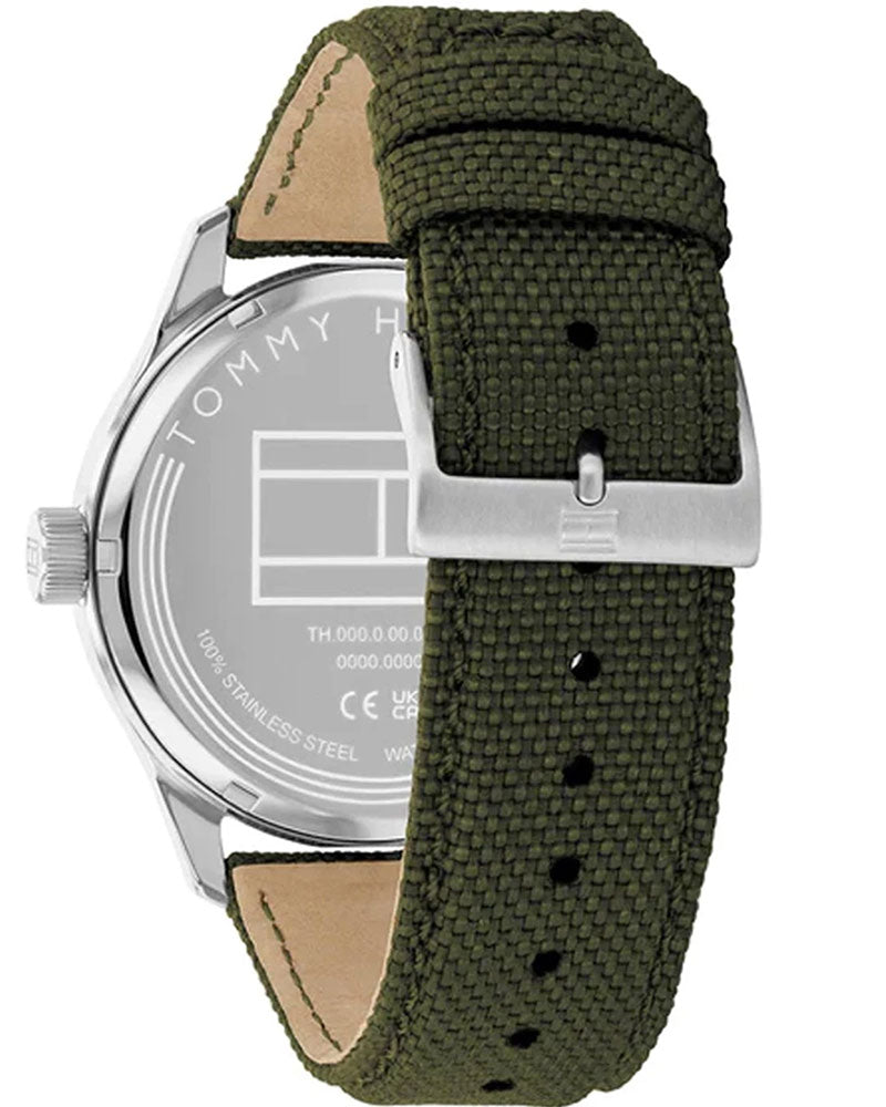 Tommy Hilfiger Tyson Black Dial Green Leather Strap Kids' Watch TH1710593 - view 3