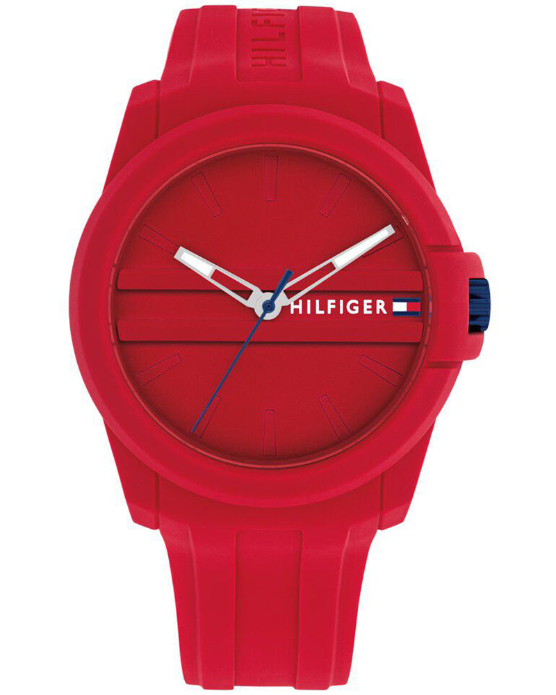 Tommy Hilfiger Austin Red Dial Red Silicone Strap Men's Watch TH1710598W - view 1
