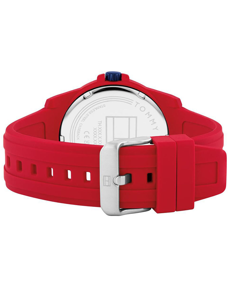 Tommy Hilfiger Austin Red Dial Red Silicone Strap Men's Watch TH1710598W - view 3