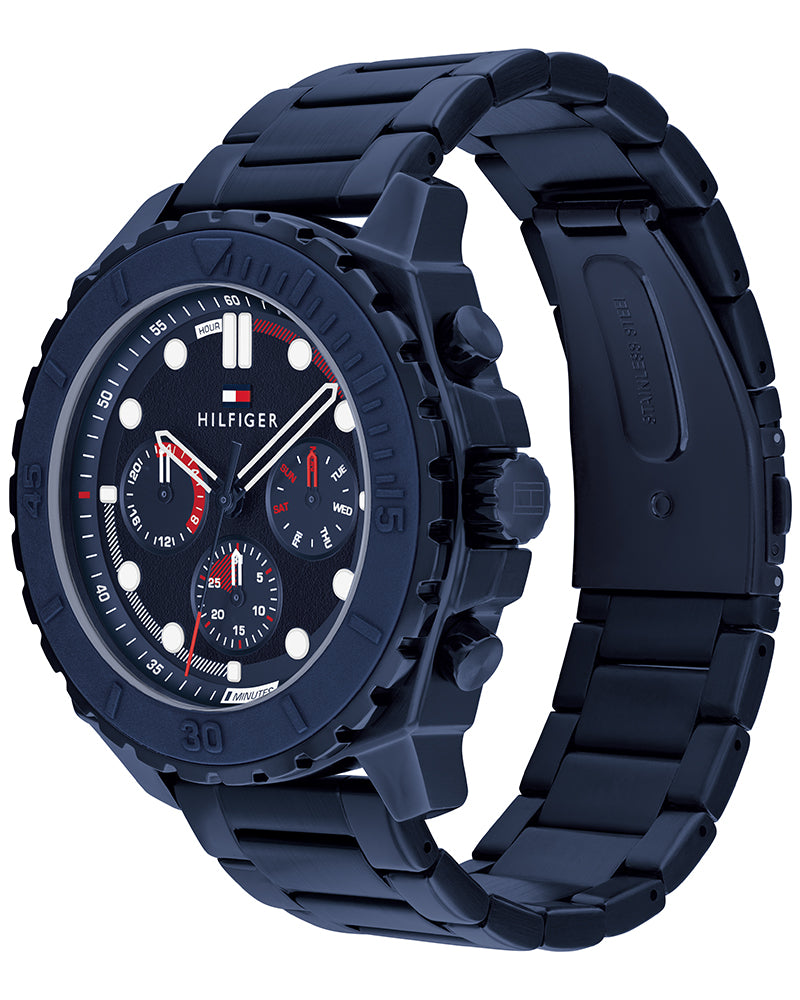 Tommy Hilfiger Morgan Navy Dial Blue Stainless Steel Strap Men's Multifunction Watch TH1710691W - view 3