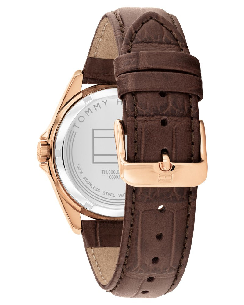Tommy Hilfiger Baker Blue Dial Brown Leather Strap Men's Watch TH1710715W - view 3
