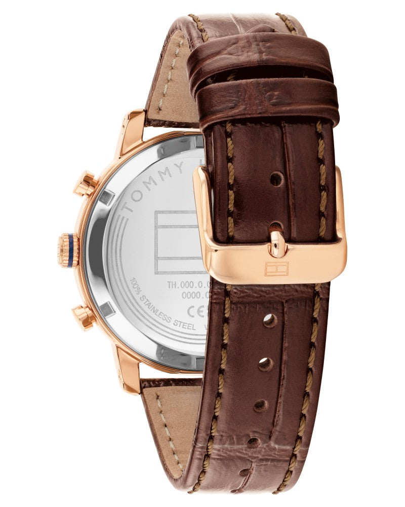 Tommy Hilfiger TH-Oxford Navy Dial Brown Leather Strap Men's Watch TH1710727W - view 3