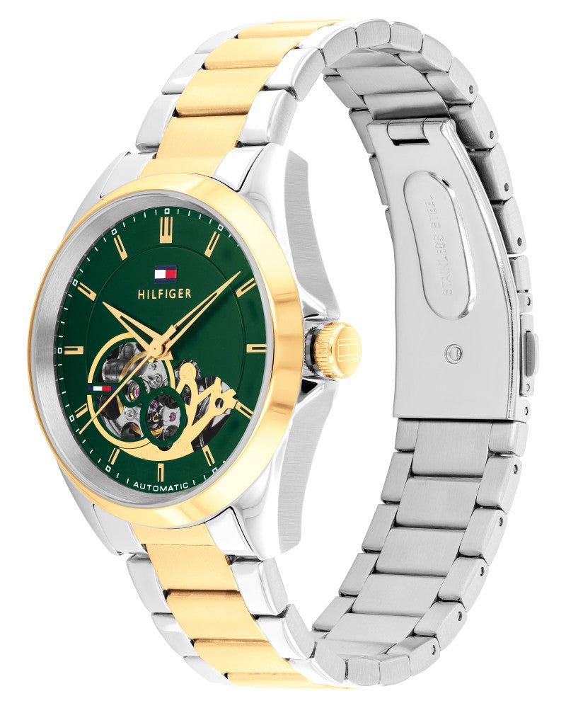 Tommy Hilfiger Baker Green Dial Two Tone Stainless Steel Strap Men's Watch TH1710737W - view 2