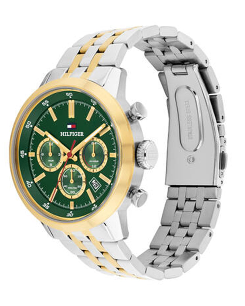 Tommy Hilfiger Kent Green Dial Gold Stainless Steel Strap Men's Watch TH1710754W - view 2