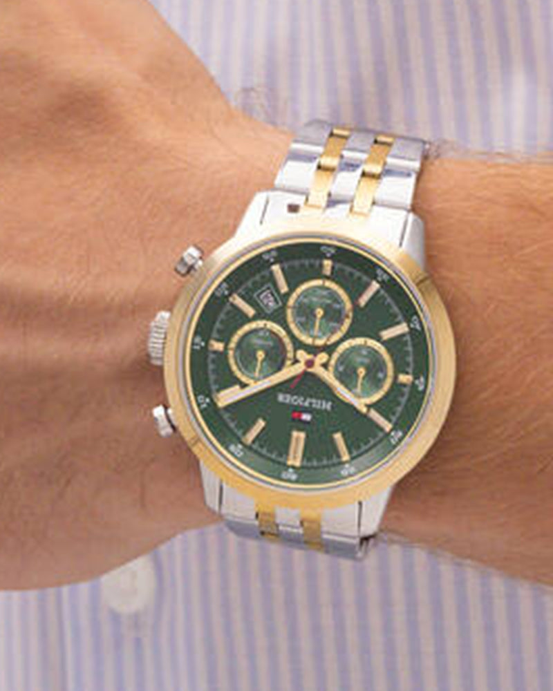 Tommy Hilfiger Kent Green Dial Gold Stainless Steel Strap Men's Watch TH1710754W - view 4