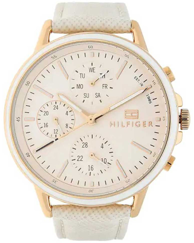 Tommy Hilfiger Beige Dial Beige Leather Strap Women's Watch TH1781789 - view 1