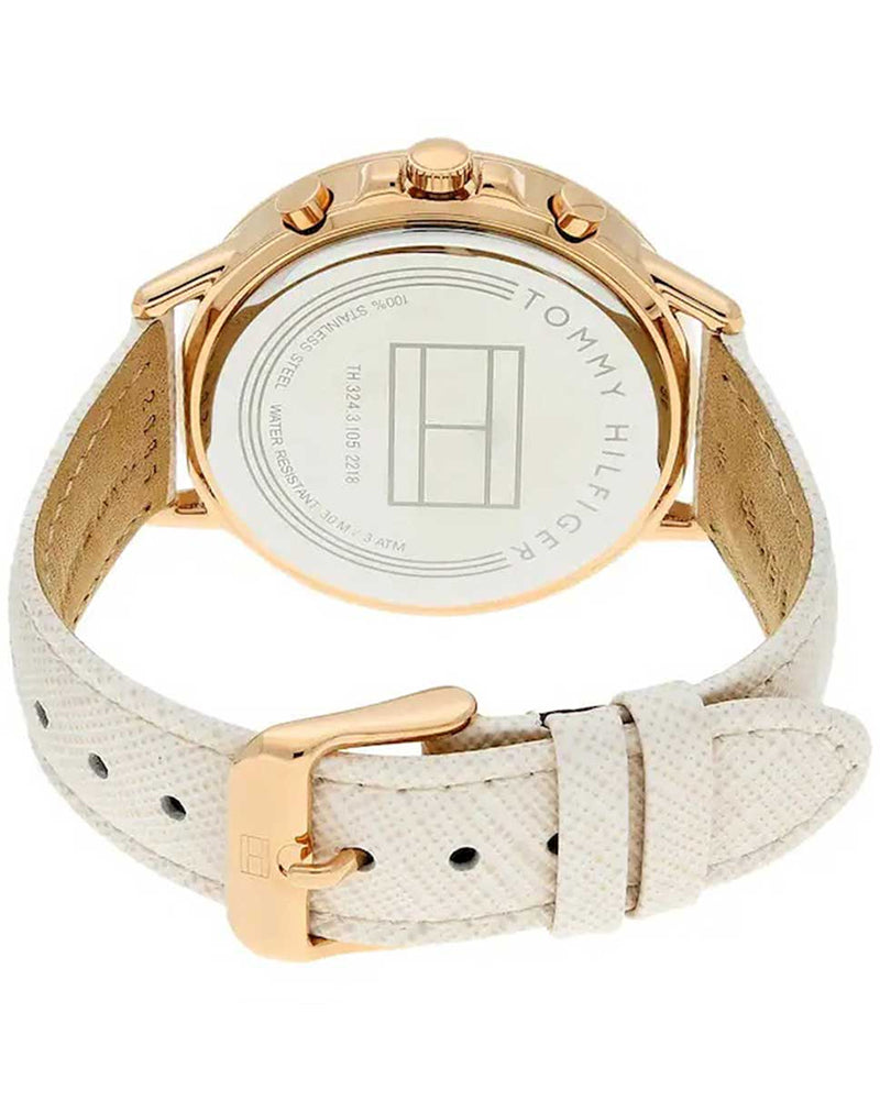 Tommy Hilfiger Beige Dial Beige Leather Strap Women's Watch TH1781789 - view 3