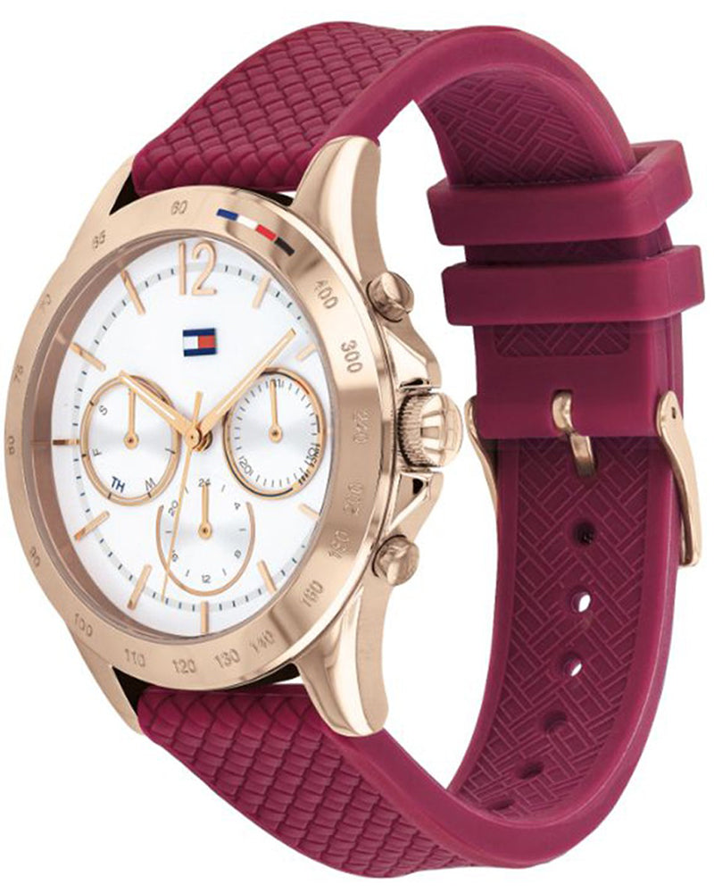 Tommy Hilfiger Haven White Dial Red Silicone Strap Women's Watch TH1782200 - view 2
