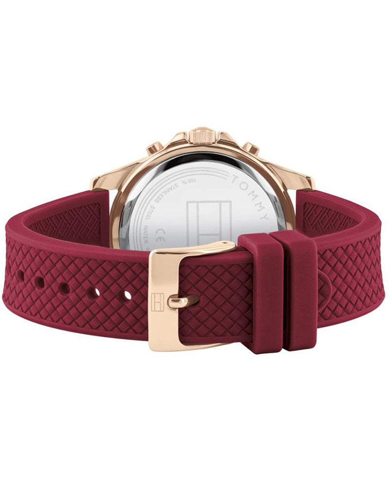 Tommy Hilfiger Haven White Dial Red Silicone Strap Women's Watch TH1782200 - view 3