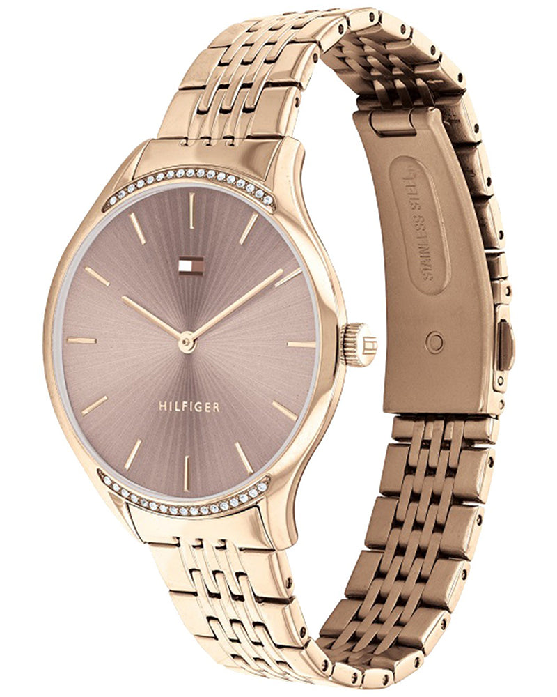Tommy Hilfiger Gray Grey Dial Rose Gold Stainless Steel Strap Women's Watch TH1782212 - view 2
