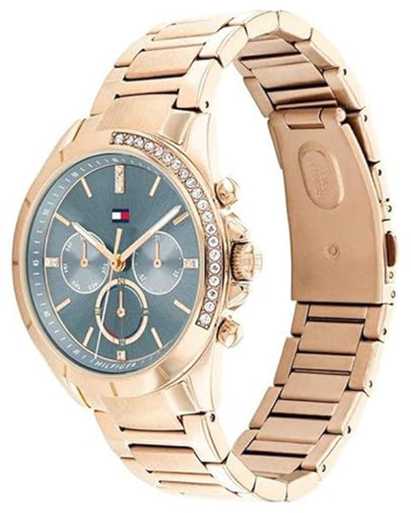 Tommy Hilfiger Kennedy Blue Dial Gold Stainless Steel Strap Women's Watch TH1782386W - view 2