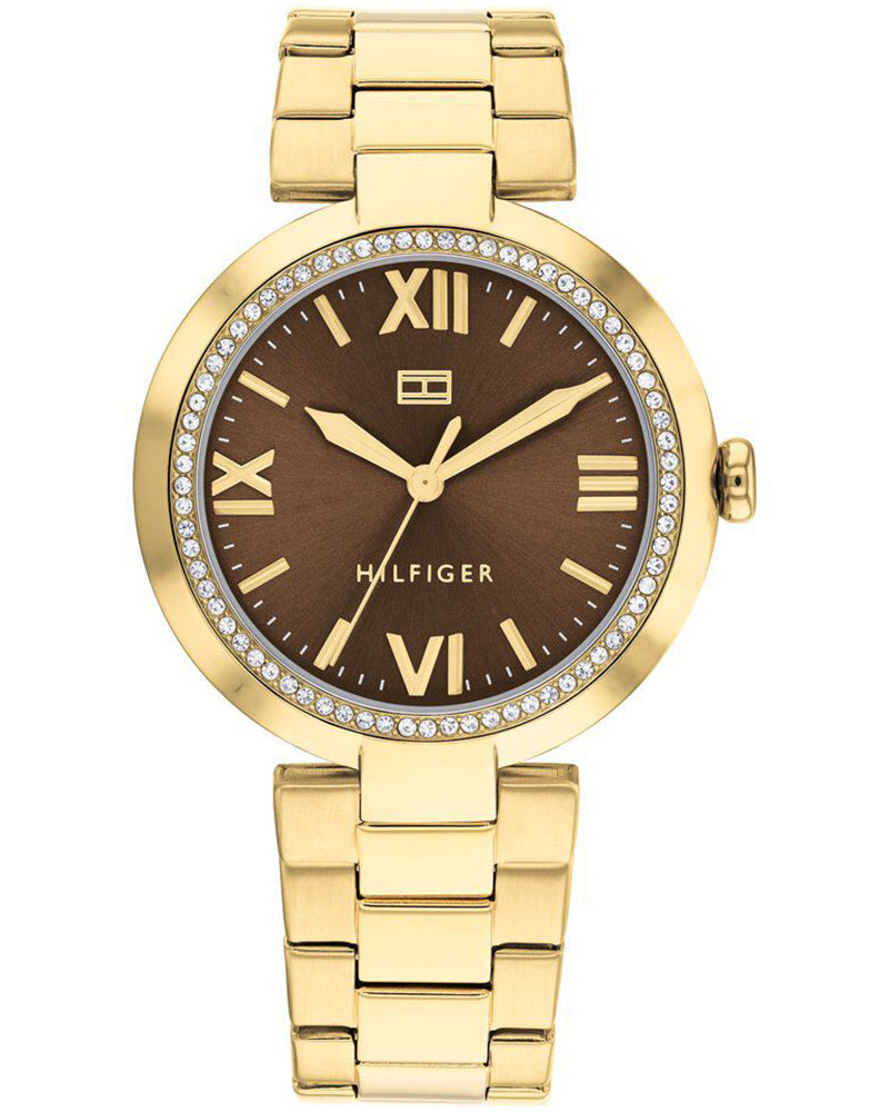 Tommy Hilfiger Alice Brown Dial Gold Stainless Steel Strap Women's Watch TH1782631 - view 1