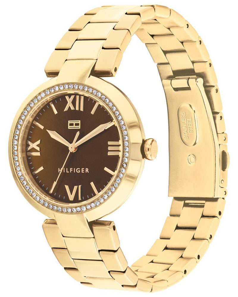 Tommy Hilfiger Alice Brown Dial Gold Stainless Steel Strap Women's Watch TH1782631 - view 2