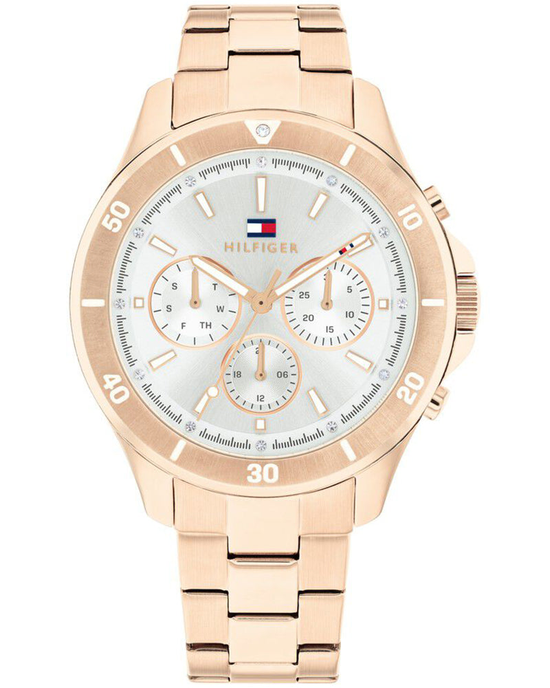 Tommy Hilfiger Aspen Silver Dial Rose Gold Stainless Steel Strap Women's Multifunction Watch TH1782639 - view 1
