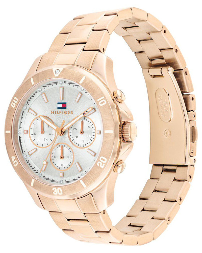 Tommy Hilfiger Aspen Silver Dial Rose Gold Stainless Steel Strap Women's Multifunction Watch TH1782639 - view 2