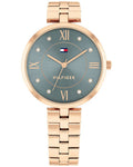 Tommy Hilfiger Ella Blue Dial Rose Gold Stainless Steel Strap Women's Watch TH1782686 - view 1