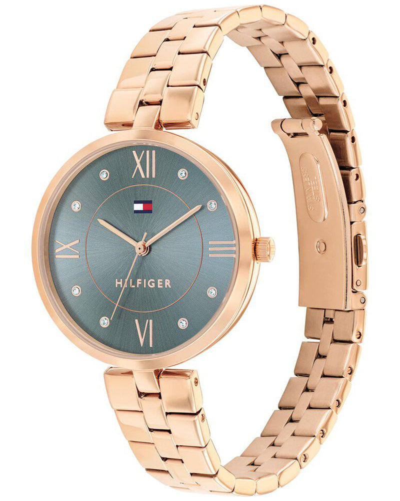 Tommy Hilfiger Ella Blue Dial Rose Gold Stainless Steel Strap Women's Watch TH1782686 - view 2