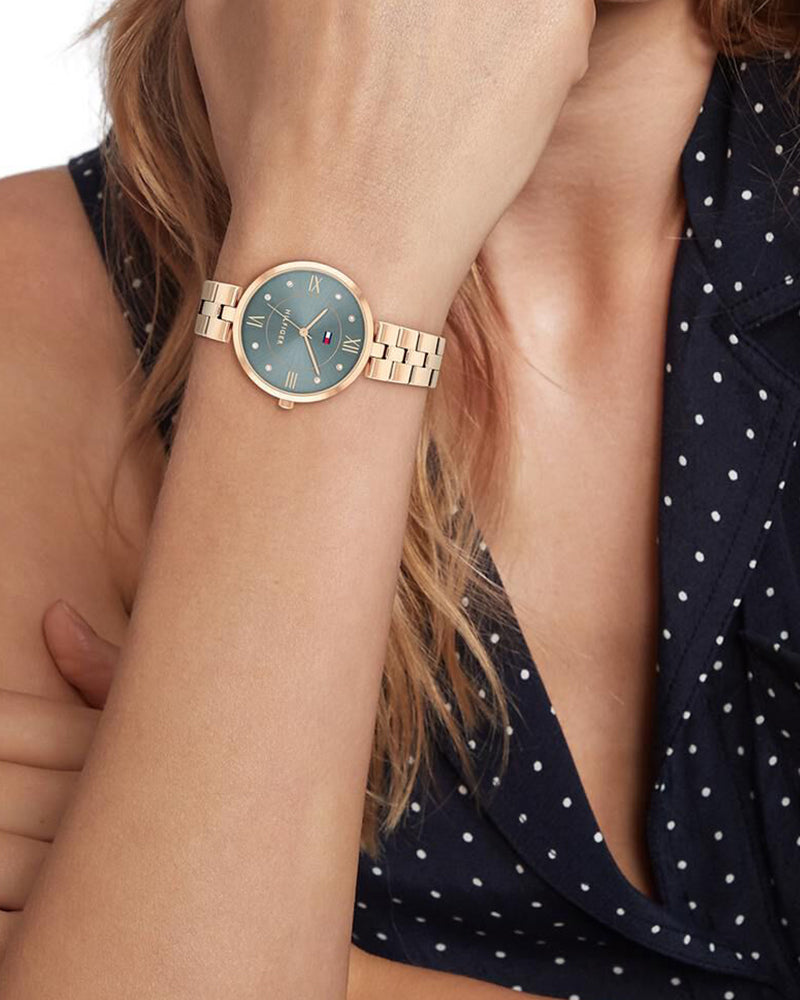 Tommy Hilfiger Ella Blue Dial Rose Gold Stainless Steel Strap Women's Watch TH1782686 - view 4