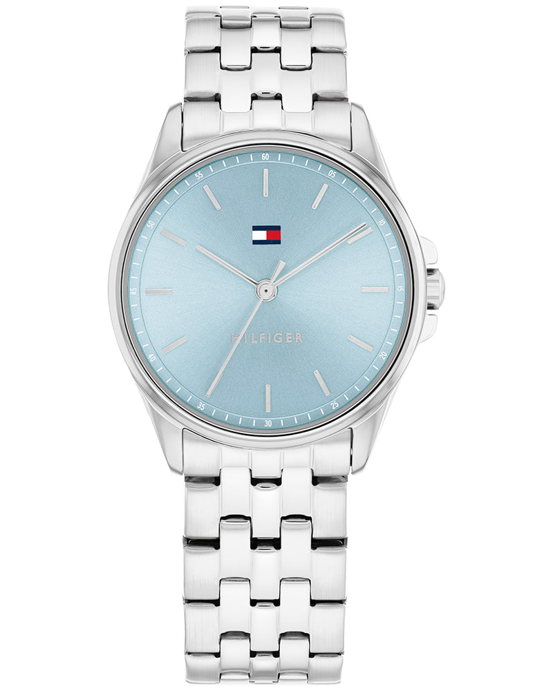 Tommy Hilfiger Jade Blue Dial Silver Stainless Steel Strap Kids' Watch TH1782771W - view 1