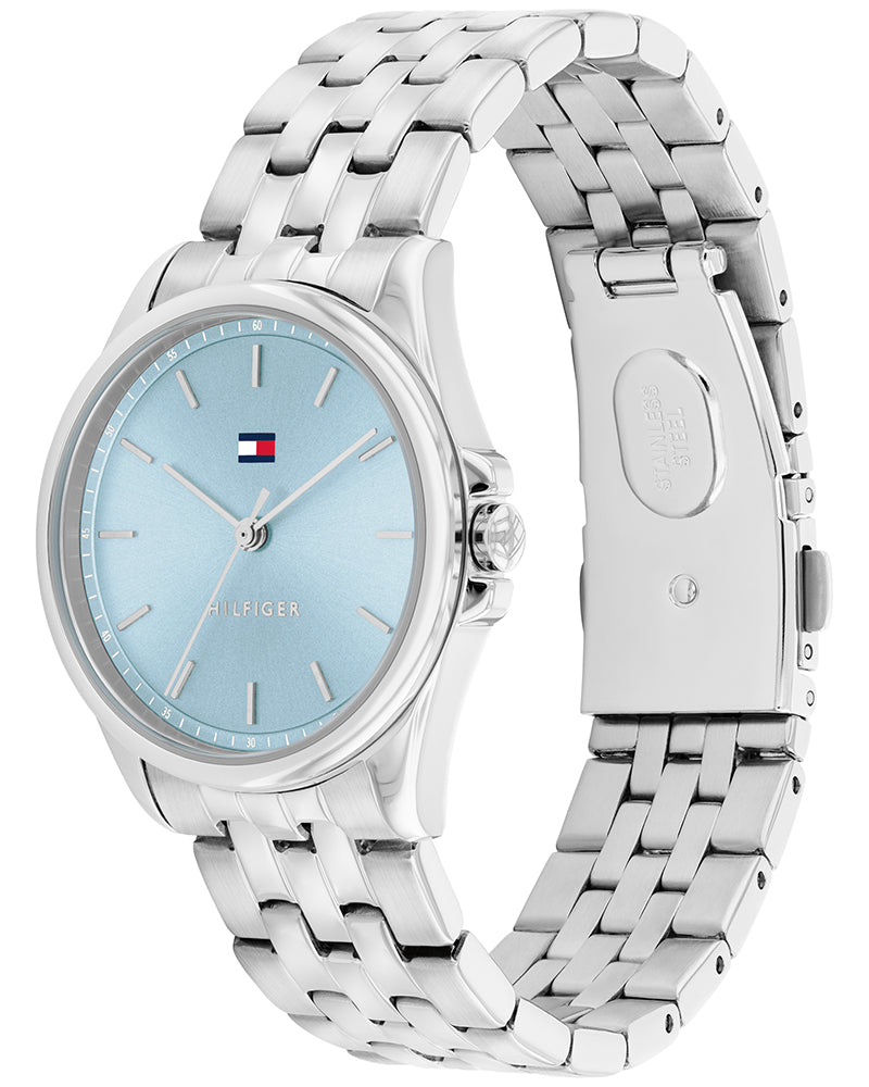 Tommy Hilfiger Jade Blue Dial Silver Stainless Steel Strap Kids' Watch TH1782771W - view 2