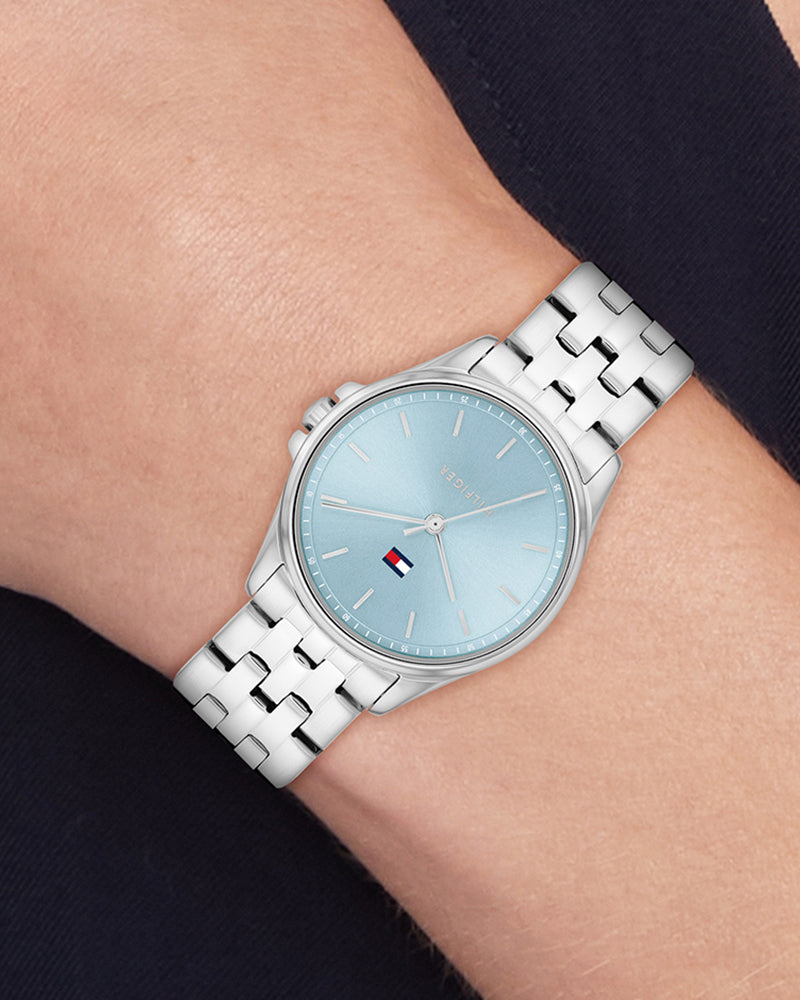 Tommy Hilfiger Jade Blue Dial Silver Stainless Steel Strap Kids' Watch TH1782771W - view 4