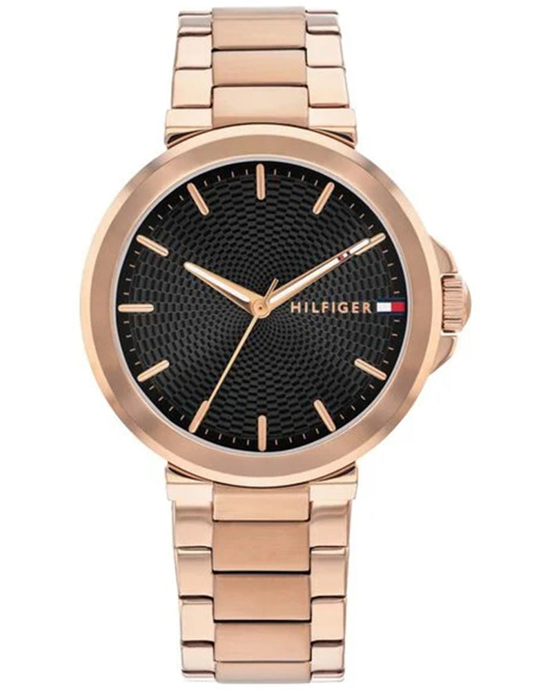 Tommy Hilfiger Lori Black Dial Gold Stainless Steel Strap Women's Watch TH1782780W - view 1