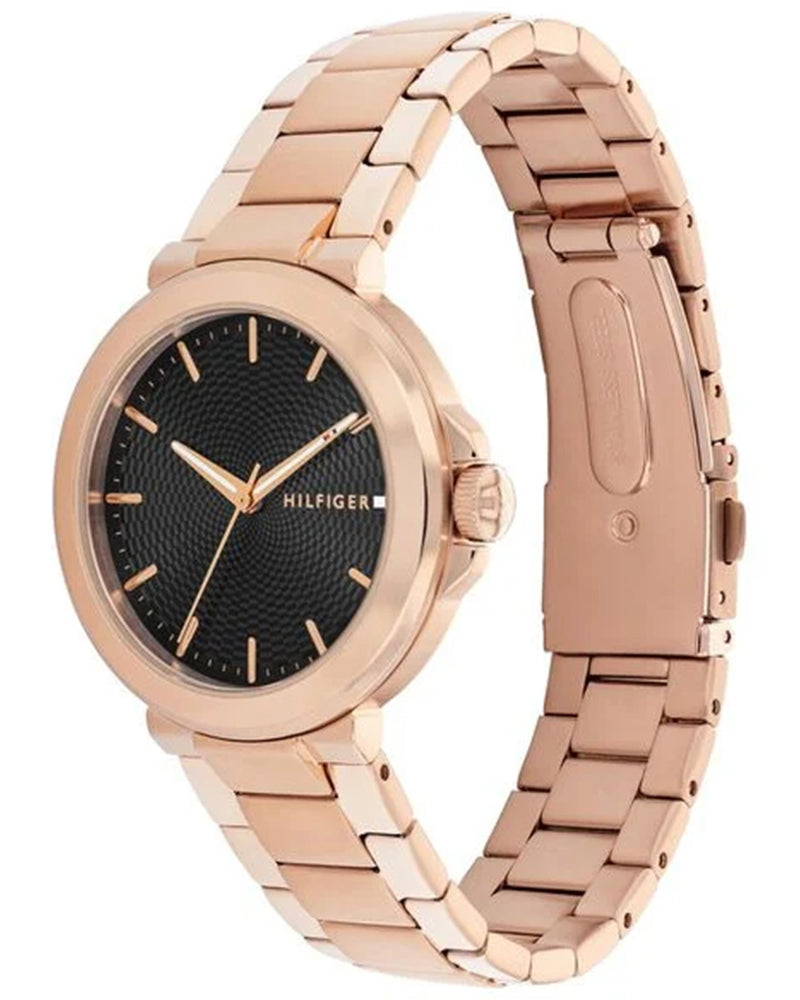 Tommy Hilfiger Lori Black Dial Gold Stainless Steel Strap Women's Watch TH1782780W - view 2