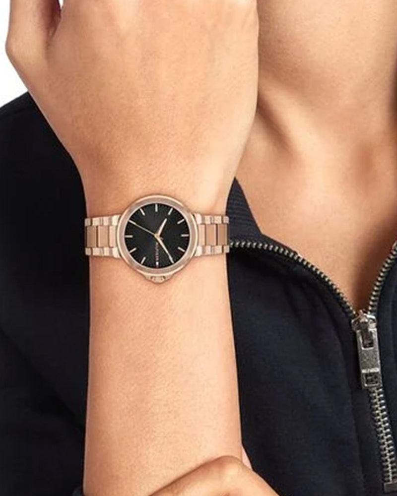 Tommy Hilfiger Lori Black Dial Gold Stainless Steel Strap Women's Watch TH1782780W - view 4