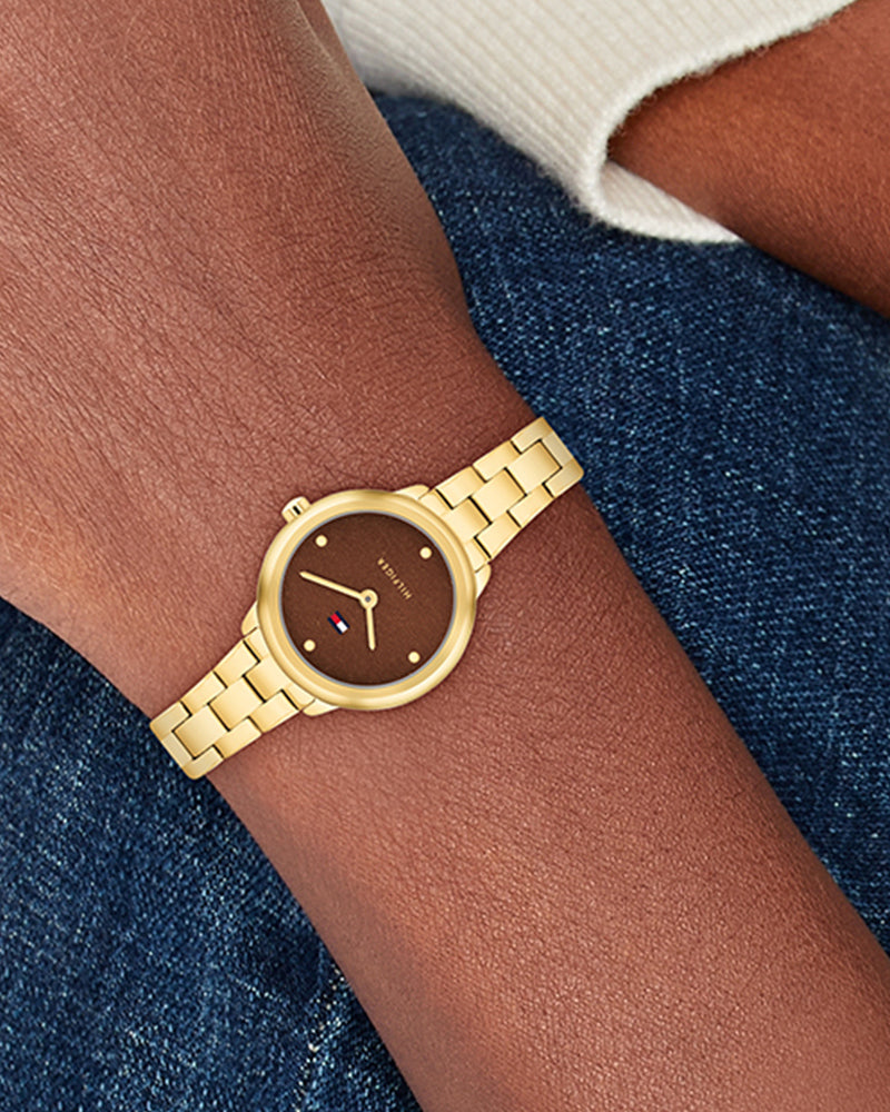Tommy Hilfiger Demi Burgundy Dial Gold Stainless Steel Strap Women's Watch TH1782815W - view 4