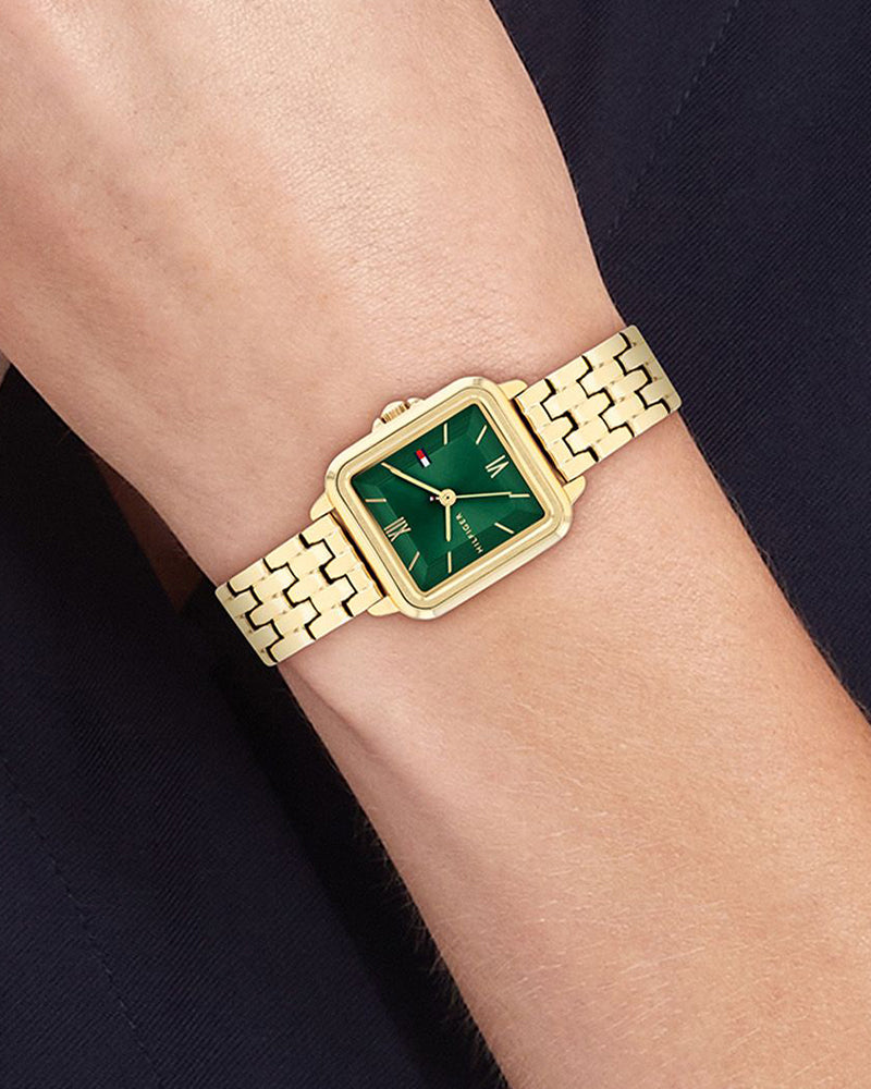 Tommy Hilfiger Mia Green Dial Gold Stainless Steel Strap Women's Watch TH1782858W - view 4