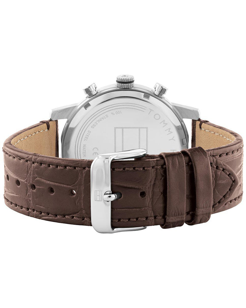 Tommy Hilfiger Sullivan Silver Dial Brown Leather Strap Men's Multifunction Watch TH1791884 - view 3