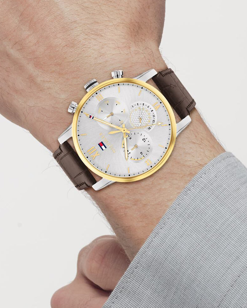 Tommy Hilfiger Sullivan Silver Dial Brown Leather Strap Men's Multifunction Watch TH1791884 - view 4