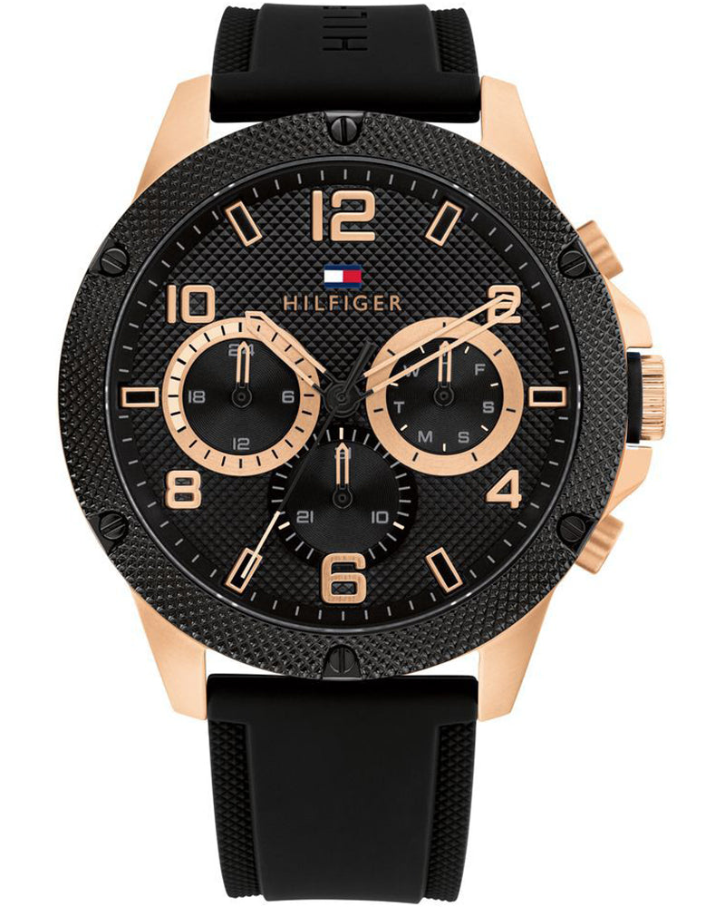 Tommy Hilfiger Blaze Black Dial Black Silicone Strap Men's Watch TH1792028 - view 1