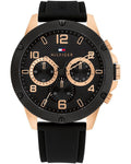 Tommy Hilfiger Blaze Black Dial Black Silicone Strap Men's Watch TH1792028 - view 1