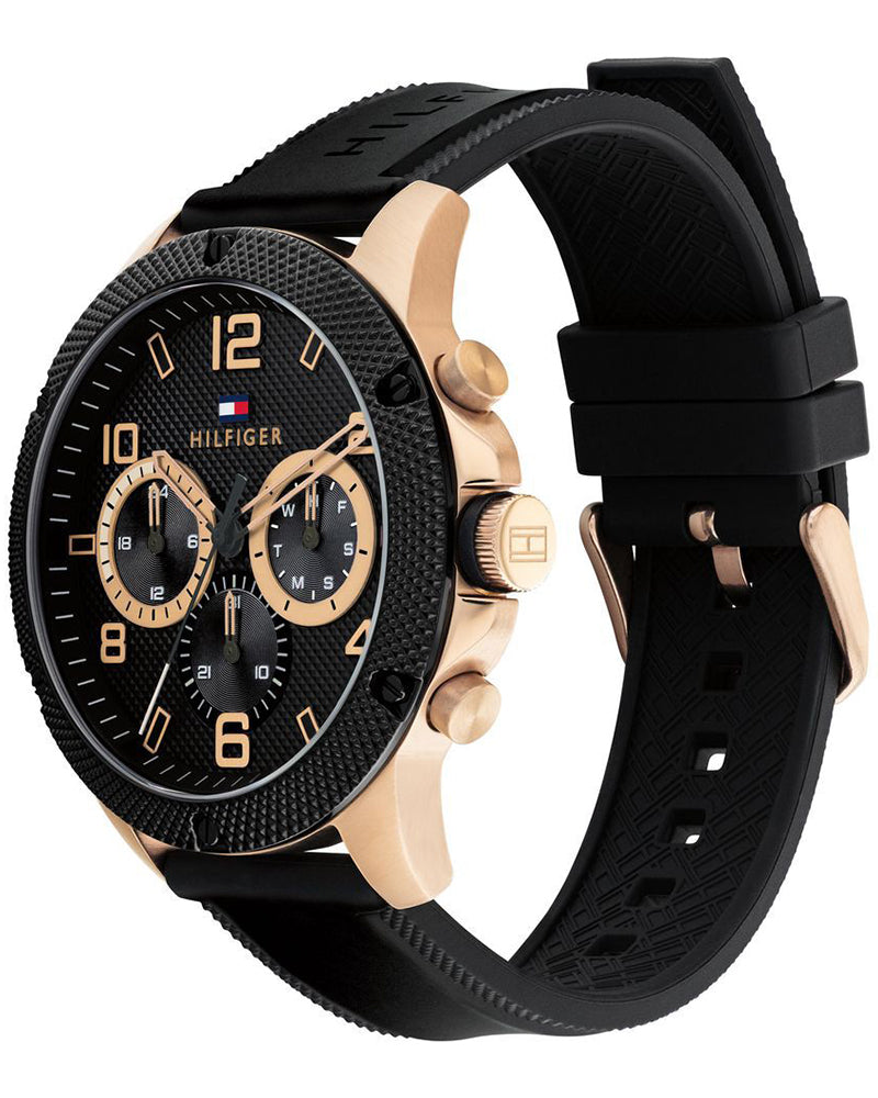 Tommy Hilfiger Blaze Black Dial Black Silicone Strap Men's Watch TH1792028 - view 2